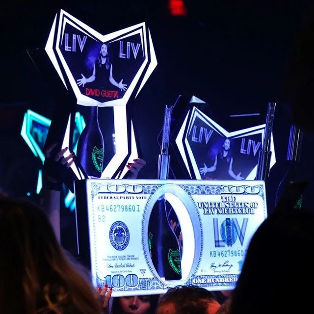 Click to enlarge 100 Dollar Bill Bottle Presenter