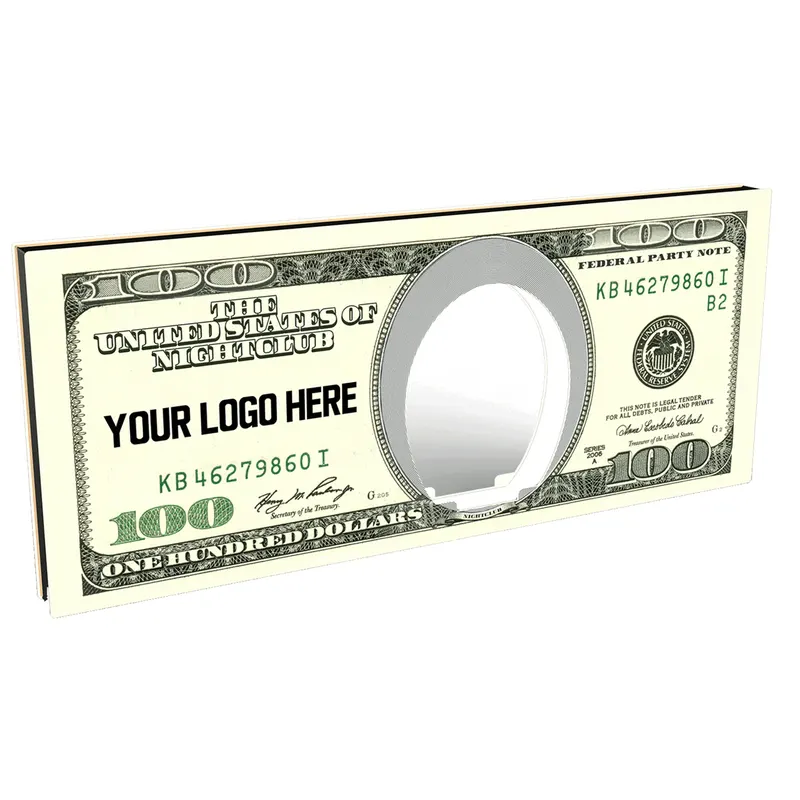 Benjamin $100 Bill LED Bottle Presenter