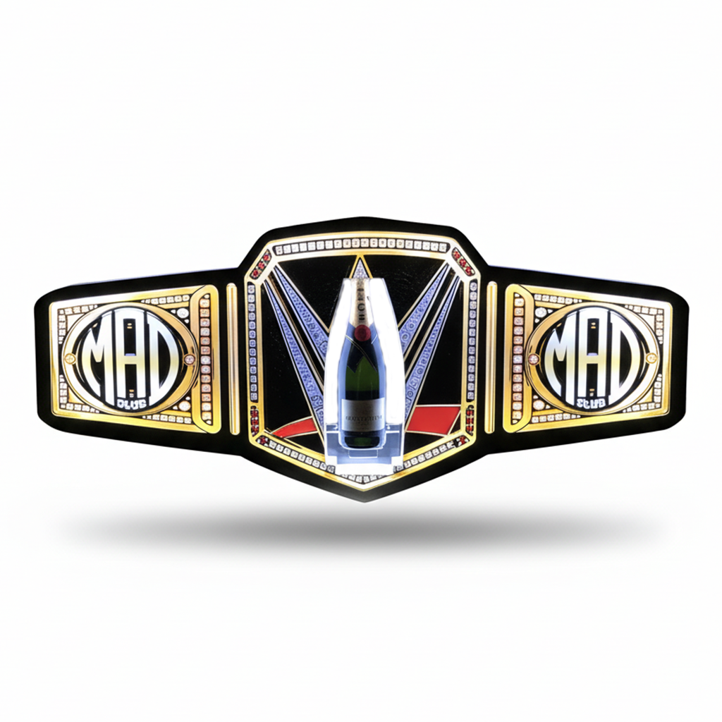 Championship Belt LED Bottle Presenter