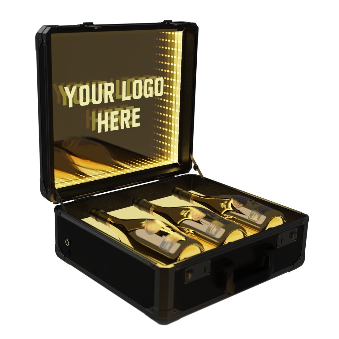 LED Infinity Mirror Bottle Briefcase
