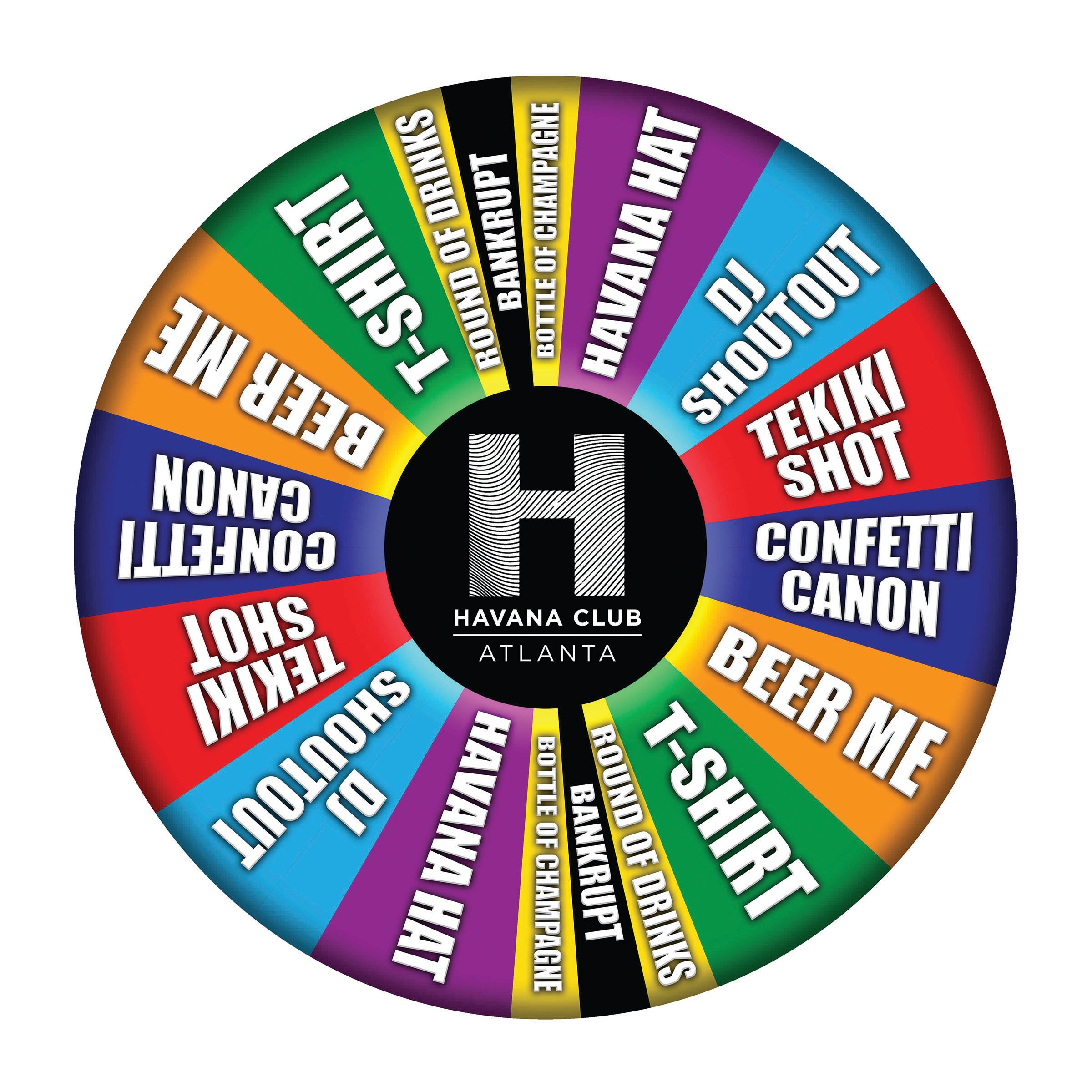 LED Nightclub Wheel of Fortune