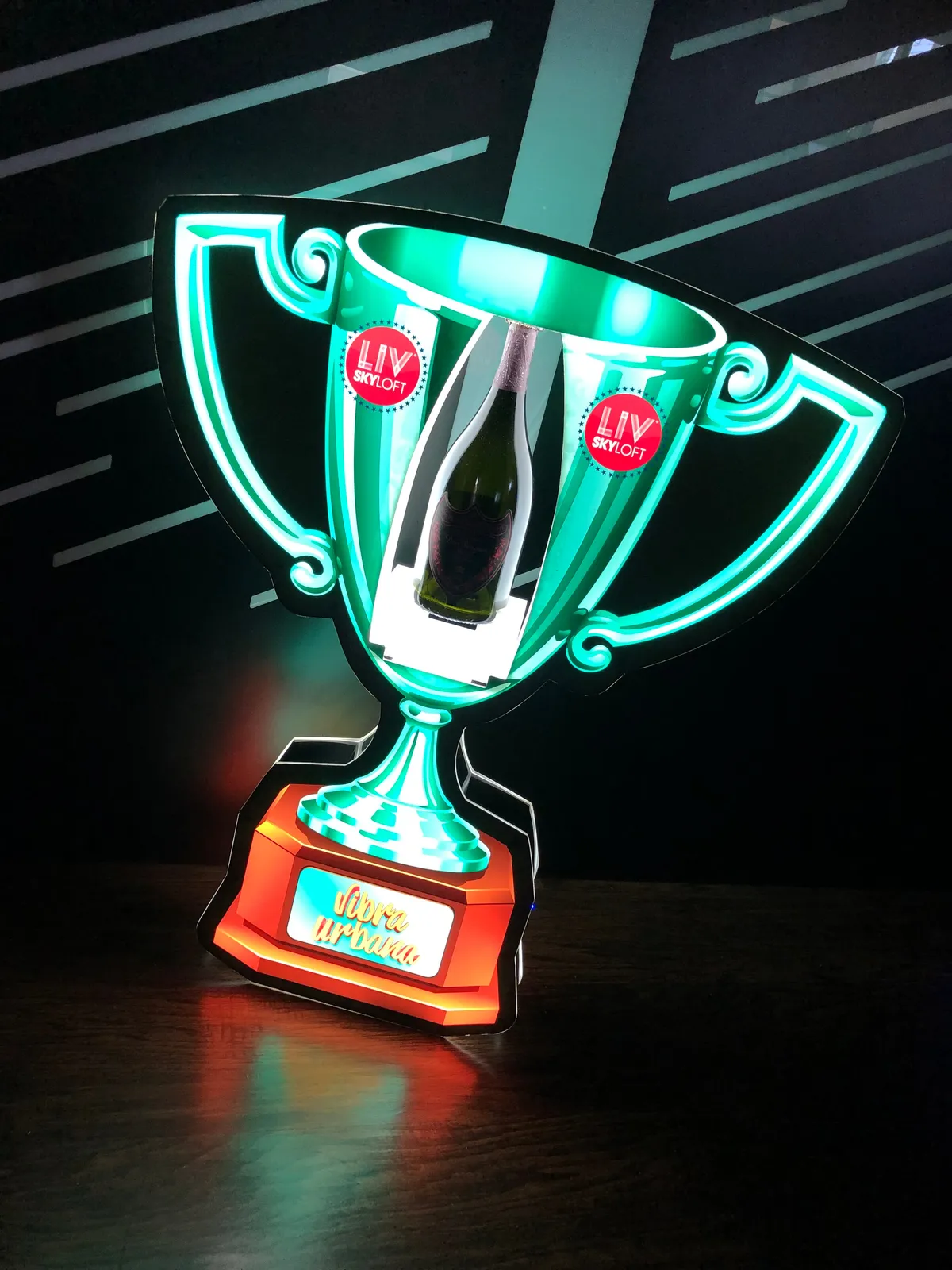 Click to enlarge Trophy LED Bottle Presenter
