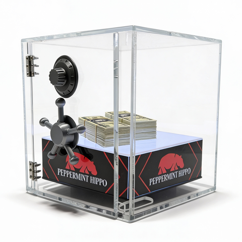 Cash Safe Vault LED Bottle Presenter