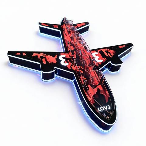 Flight Night LED Airplane Shot Tray