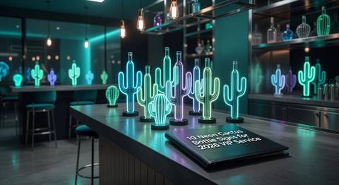 10 Neon Cactus Bottle Signs for 2026 VIP Service